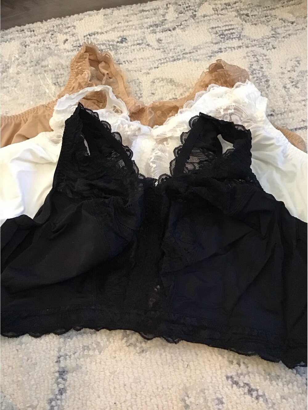 Breezies bras, 3x, new, soft support unlined, wirefree, set of 3